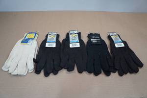 lot 66 image: 5 Pairs of Work Gloves