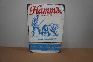 lot 89 image: Hamms Beer Metal Sign