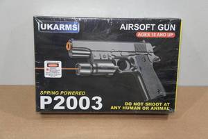 lot 91 image: UKArms P2003 Spring Powered Airsoft Gun with Laser