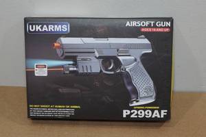 lot 92 image: UKArms P299AF Spring Powered Airsoft Gun with Laser