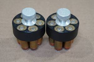 lot 115 image: 2 HKS Speedloaders with .44 Rem Mag Ammo