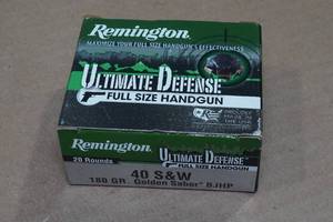 lot 137 image: 20 Remington .40 S&W 180 Gr Golden Saber BJ HP Ammo