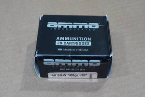 lot 138 image: 20 Ammo Inc .40 S&W 180 Gr JHP Ammo