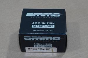 lot 139 image: 20 Ammo Inc .357 Mag 125 Gr JHP Ammo