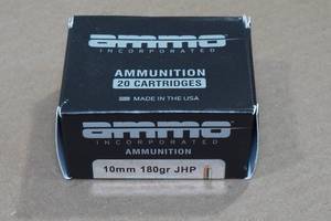 lot 140 image: 20 Ammo Inc 10mm 180 Gr JHP Ammo