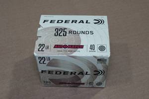 lot 167 image: 325 Federal Automatch .22 LR 40 Gr RN Ammo