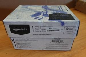 lot 100 image: Amazon Basics Multipurpose Copy Paper 1,500 Sheets