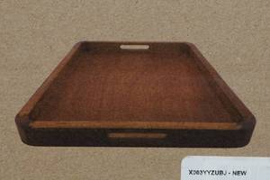 lot 51 image: Kalmar Home Acacia Wood Rectangular Serving Tray 18x14