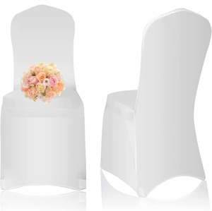 lot 69 image: 50-Piece Spandex Chair Covers for Parties -White