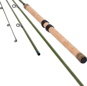 lot 70 image: 13 Centerpin 4-Piece Carbon Fiber Fishing Rod with Cork Handle