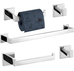 lot 83 image: TURS 5-Piece Stainless Steel Bathroom Hardware Set