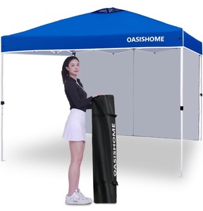lot 1 image: OasisHome Pop-Up Portable Outdoor Canopy 10x10, Blue