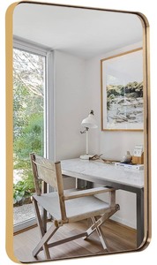 lot 47 image: Bathroom Mirror -Gold Frame 24x18