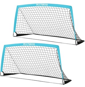 lot 77 image: 2 Runbow 6x4 Portable Soccer Nets