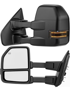 lot 99 image: Smoked Power Heated Tow Mirrors with Turn Signal for Ford F150 2015-2020