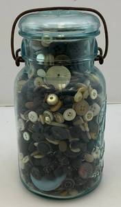 lot 35 image: Vintage Bottle With Vintage Buttons