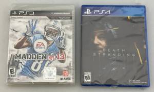 lot 53 image: PS4 Madden 13 & PS5 Death Stranding (Factory Sealed)