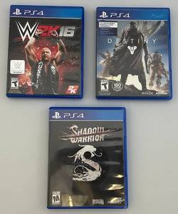 lot 58 image: Misc. PS4 Video Games In Original Cases Including W2K16 & More