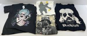 lot 61 image: Misc. Vintage Graphic T-Shirts Including STAR WARS & More 1M 2L 1XL