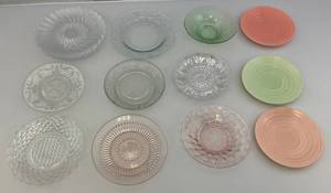 lot 73 image: Misc. Vintage Glassware Including Pink Depression Glass & More