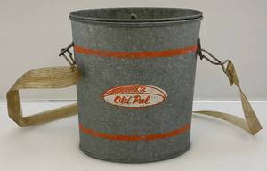 lot 150 image: Vintage OLD PAL Galvanized Minature Minnow Bucket 7 H x 6 W x 4 D