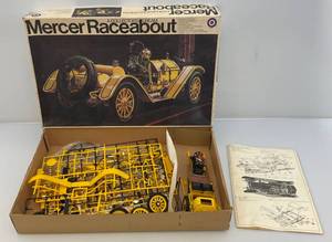 lot 152 image: Vintage Entex Mercer Raceabout Model Kit No. 8452 Open Box (Partially Assembled)