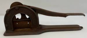 lot 153 image: Antique Tobacco Cutter Patented July 25 1871 (Blade Needs Work)