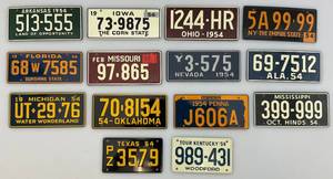 lot 168 image: Vintage Miniature License Plates