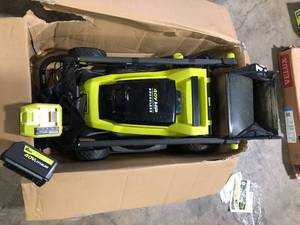 RYOBI 40V HP Brushless 20 in. Cordless Electric Battery Walk Behind Self-Propelled Mower with 6.0 Ah Battery and Charger   Customer Returns See Pictures
