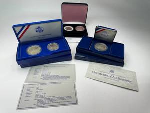 Three Commemorative Coin sets 1986-87