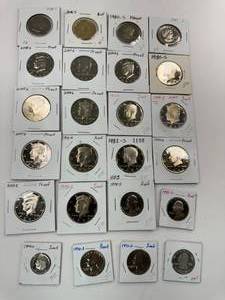 Lot of 24 mixed proof singles