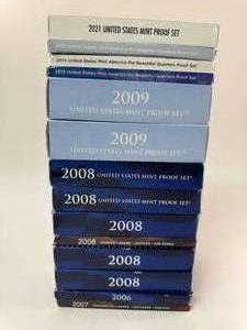 14 Proof Sets from 2006-2021