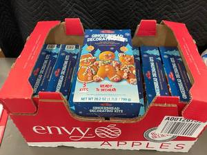 Box of 8 Boxes of German Gingerbread Decorating Kits Best by 05312024