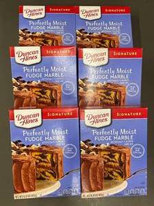 Duncan Hines Fudge Marble Cake mix 6 boxes