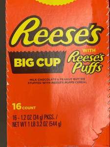 Reeses Big Cup with Puffs 2 Boxes of 16        IA 2