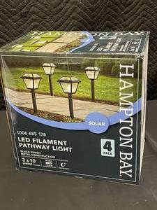 lot 3 image: Hampton Bay LED Filament Pathway Light 4-Pack