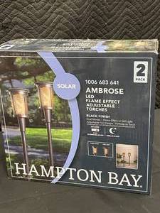 lot 4 image: Hampton Bay Ambrose LED Flame Effect Adjustable Torches - 2 Pack