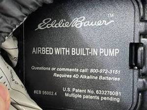 lot 20 image: Eddie Bauer Airbed with Built-In Pump