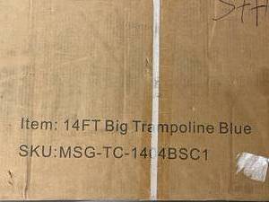 lot 58 image: 14FT Big Trampoline Blue