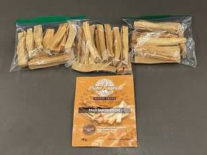 lot 100 image: Humo Sagrado Premium Palo Santo Sticks 3 Bags