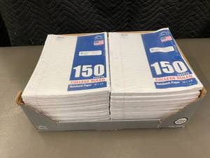 lot 239 image: Lot of Norcom 3600 Sheets College Ruled Notebook Paper