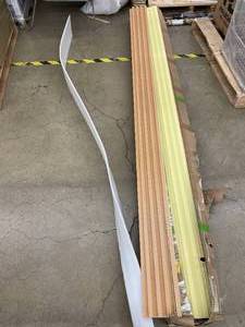 lot 115 image: Art3d Wood Slat Wall Panels - 8-Pack, 94 x 6 inches, Oak