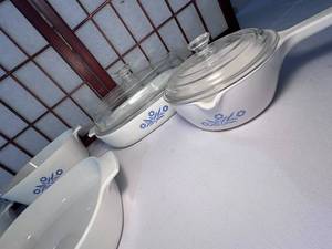 Lot of Vintage Corelle Corning Ware Blue Cornflower