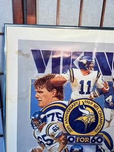 Minnesota Vikings 40 For 60 - 20th Anniversary Poster - Cliff Spohn - 20 x 27 Collectors Series and Numbered