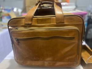 Hartmann Leather Rolling Briefcase