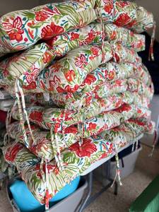 Floral Chair Cushions (Qty 8)