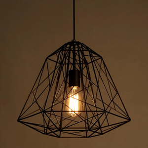 Black Geometric Cage Ceiling Pendant Light