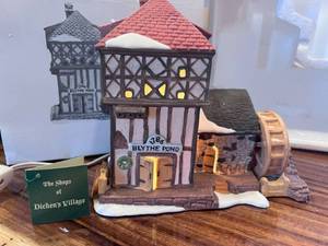 (Qty 2 boxes) Collection Dept 56 Dickens Village Blythe Pond Mill House and Bridge