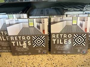 (Qty 5) Retro Peel and Stick Wall or Floor Tiles