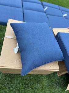 4 Blue Outdoor Cushions - Brand New